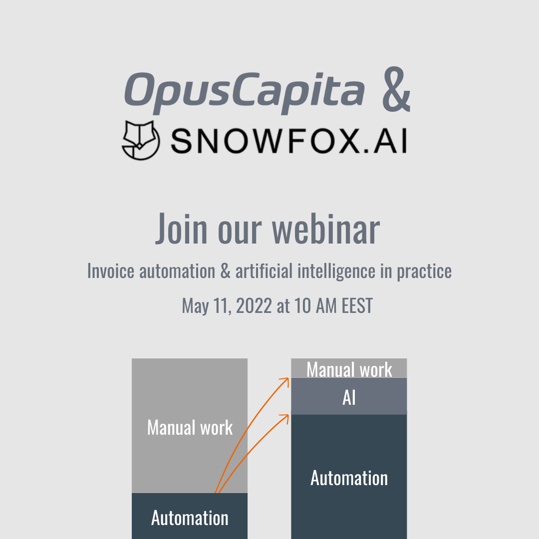 OpusCapita and Snowfox collaboration on artificial intelligence to AP automation